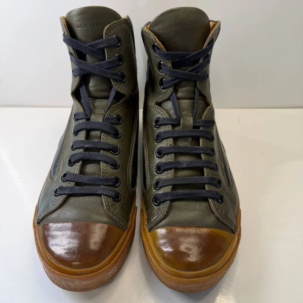 Dior Homme Leather High-Top Sneakers – EU 41 / US 8 - Picture 4 of 13